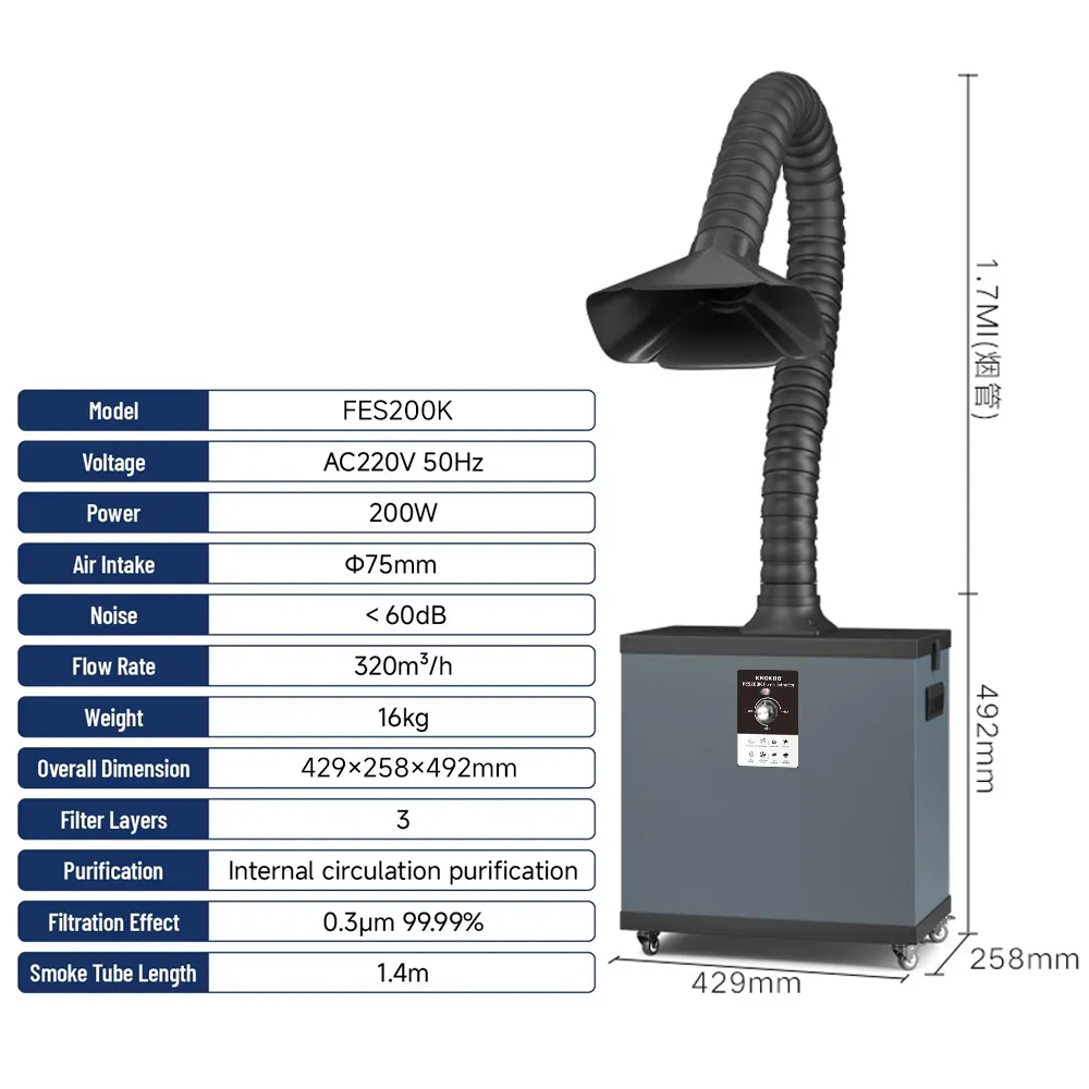 KNOKOO 200W Industrial Dust Fi - Industrial Laser Equipment ulasan dan harga