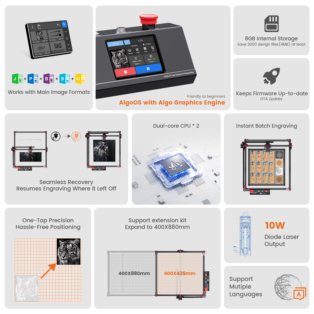 AlgoLaser DIY KIT MK2 10W Lase - Industrial Laser Equipment ulasan dan harga